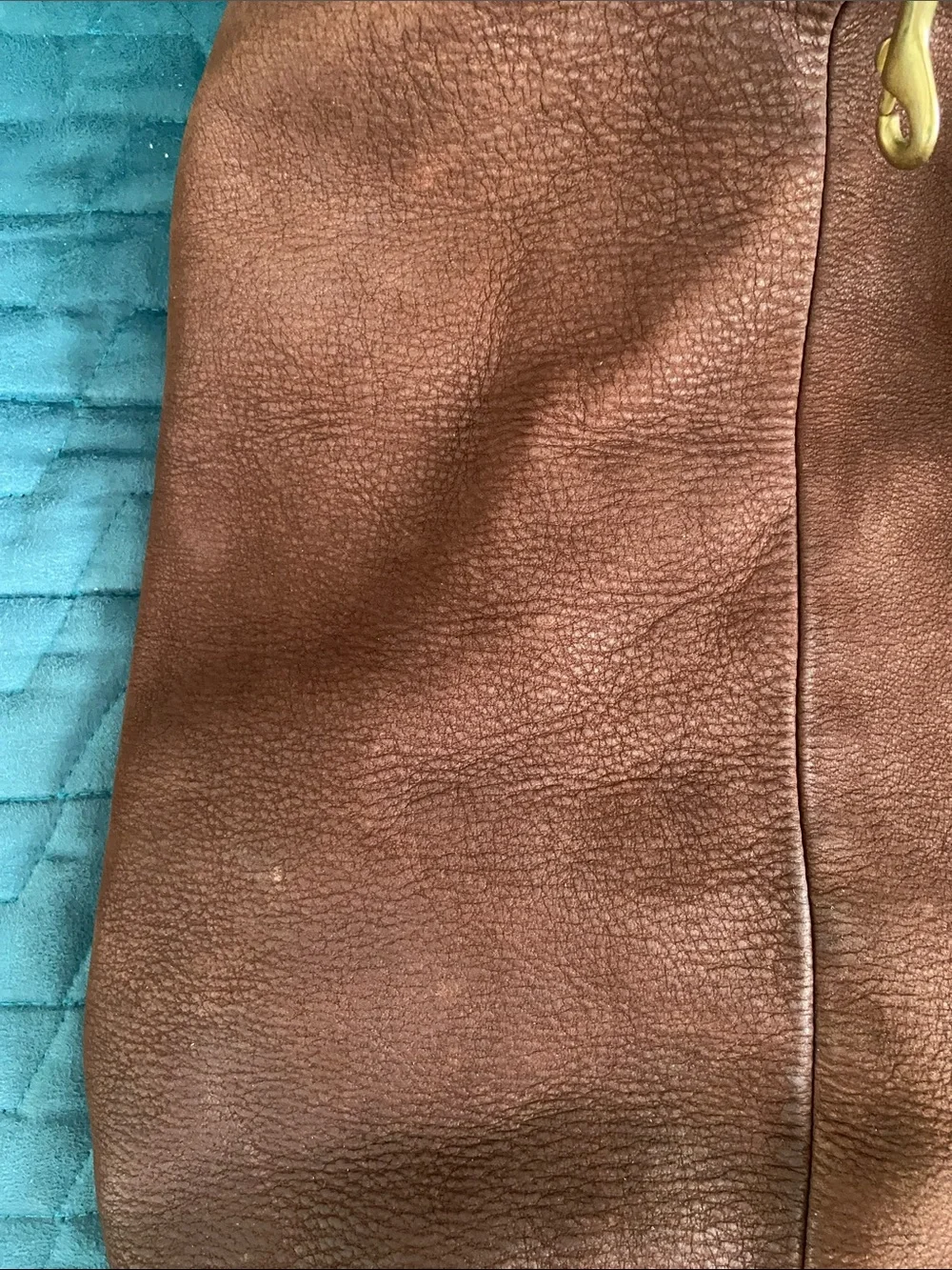 Brown Suede Leather Backpack